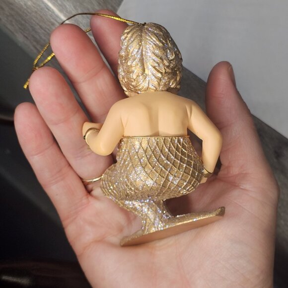 December Diamonds Mermaid Margarita Gold 2003 Ornament Chipped Cup No Box - Picture 8 of 11